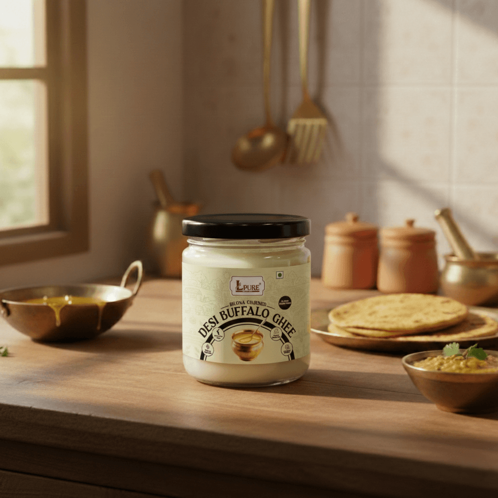 Desi Buffalo Ghee – 500ml Glass Jar